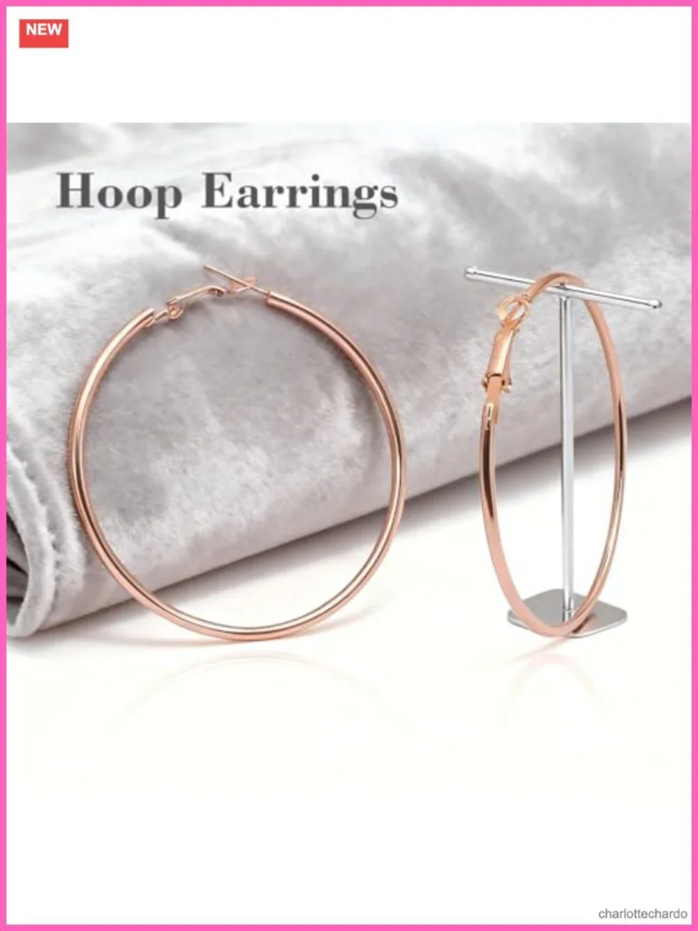 Stainless Steel Hoop Earrings with Lever Back Hypoallergenic Lightweight